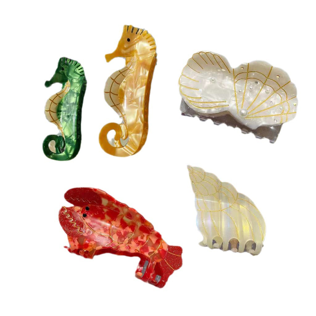 Wholesale Acetate Marine Bio Hair Clips